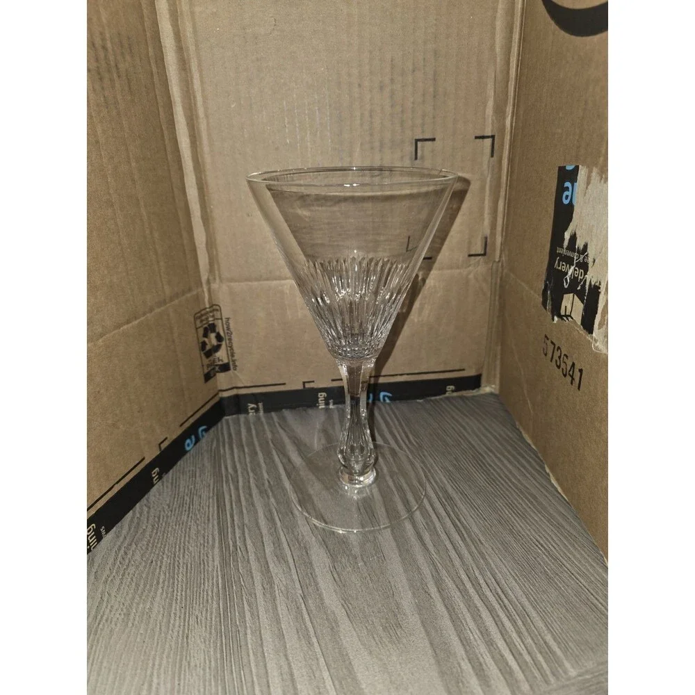 Vintage Set Of 8 Seneca 164-1 Water/Wine Glasses 7" Tall - Picture 3 of 7